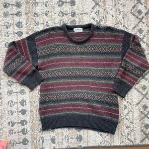VINTAGE Glenbarra Knitwear Wool Blend Sweater Size Large Made in Ireland Colour